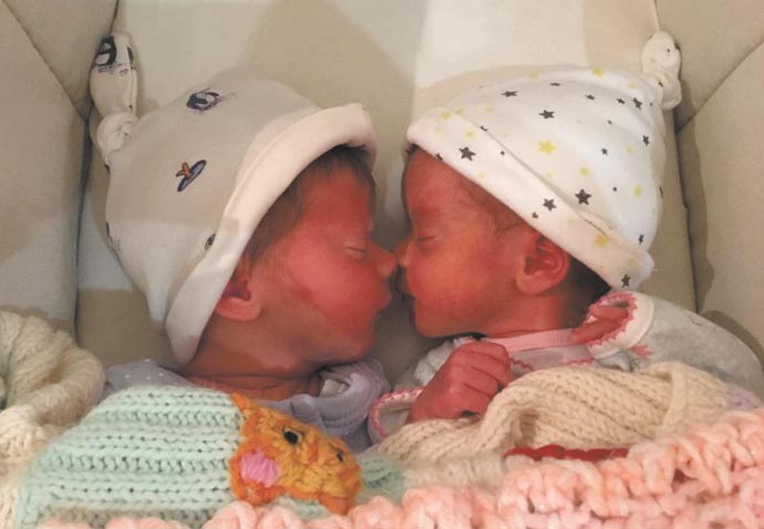 Jimmy, the baby who left £150k legacy to hospital James Shaw left and twin Izzyjpg